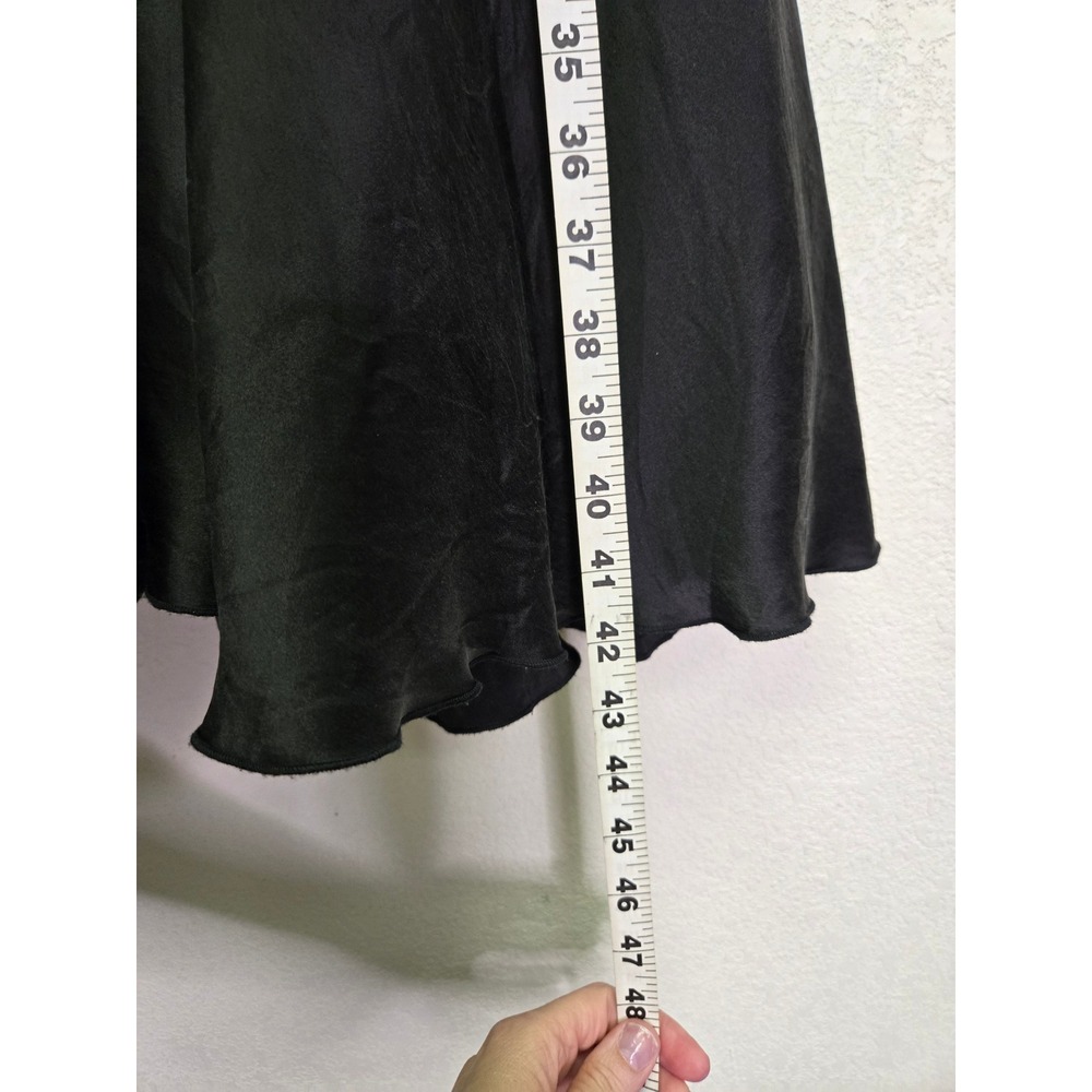 Vintage Old Hollywood Fit n Flare Black Silk Halter Neck Midi Dress 8 Party - Picture 6 of 15